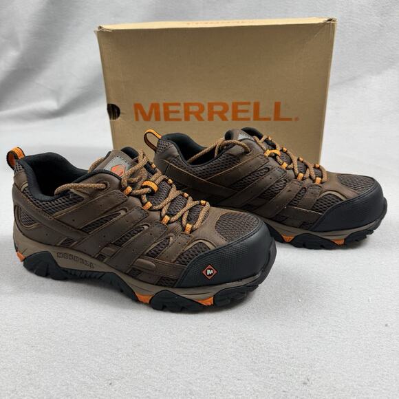 Merrell Moab Vertex Vent CT Safety Work Shoes Mens 9 EH Comp Toe Slip Resistant - Picture 4 of 14